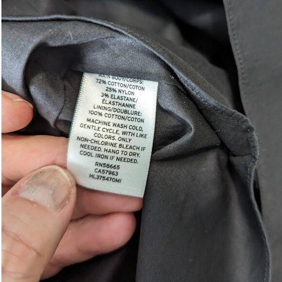 Trouve Black Midi Skirt Ruched Front Faux Zipper Slight Hi Low Size XL - Picture 6 of 8